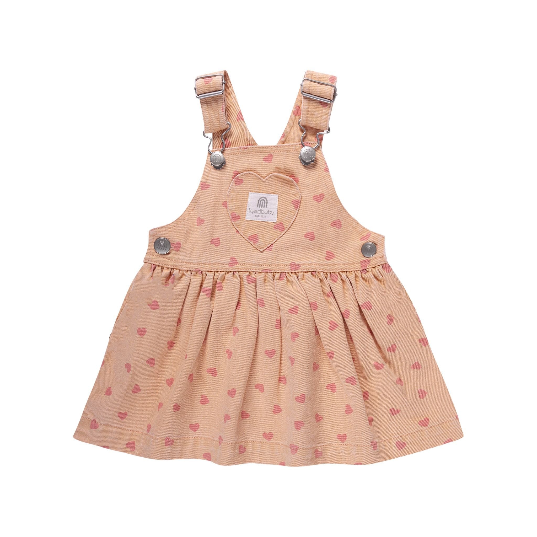 Kynd Denim Pinafore - Pink