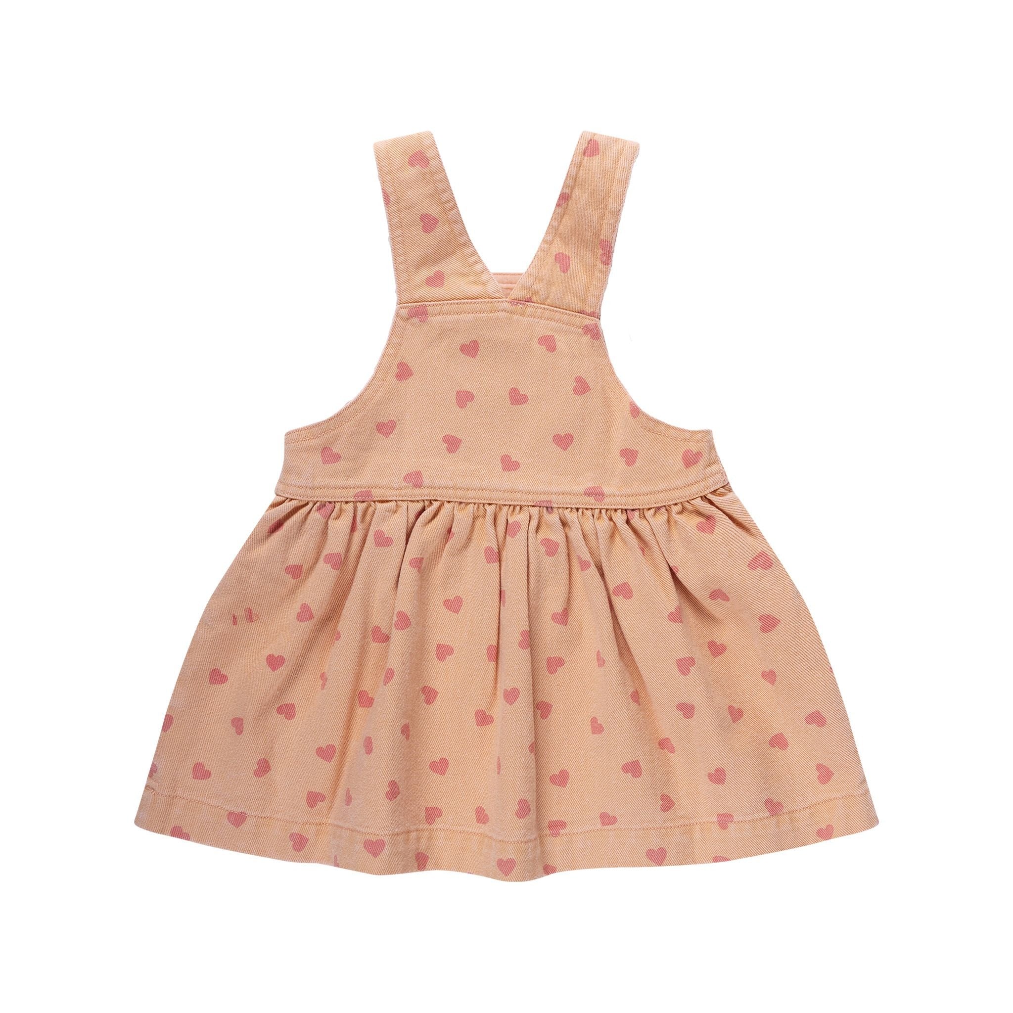 Kynd Denim Pinafore - Pink