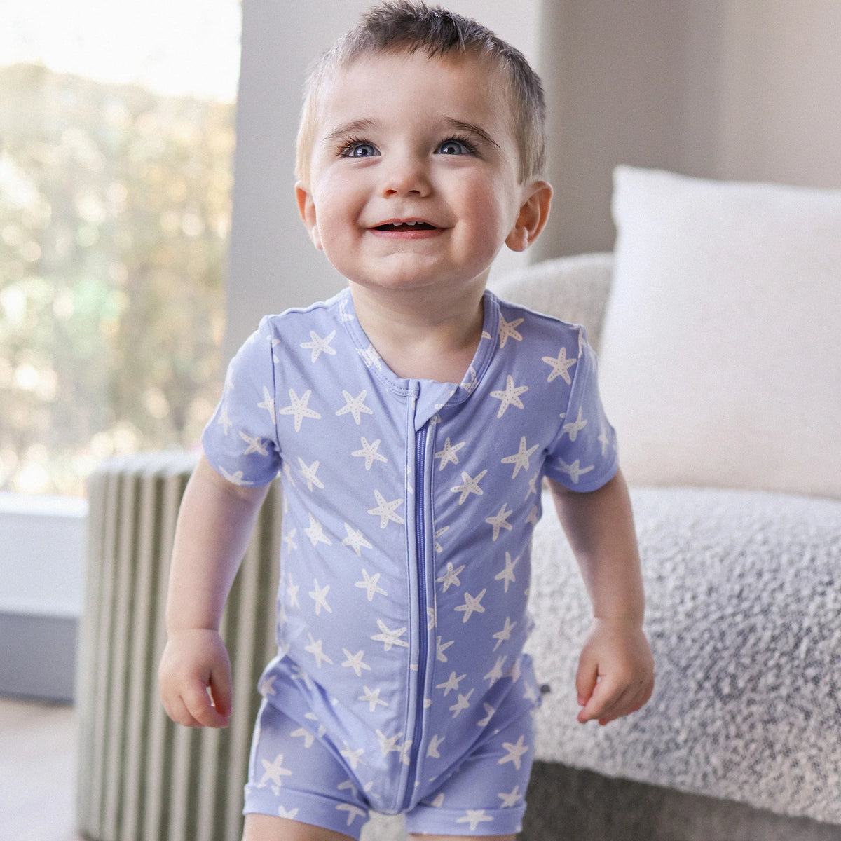 Kynd Essentials SS Onesie - Star Fish Blue
