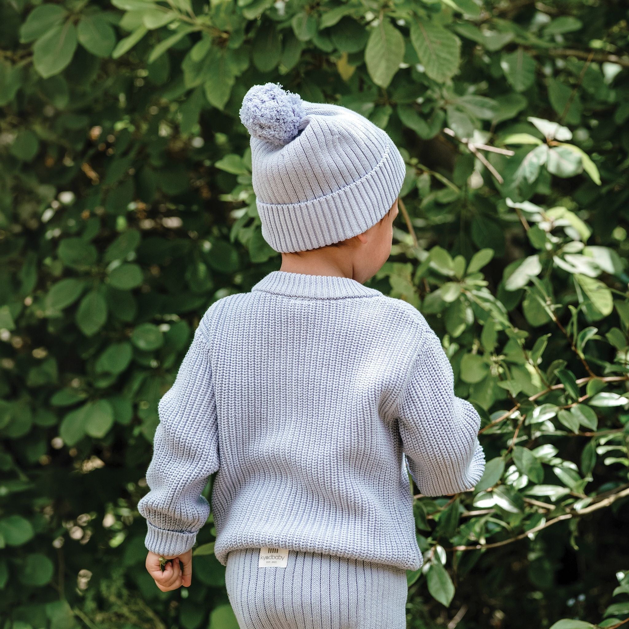 Kynd Organic Chunk Rib Knit Beanie - Sky Blue