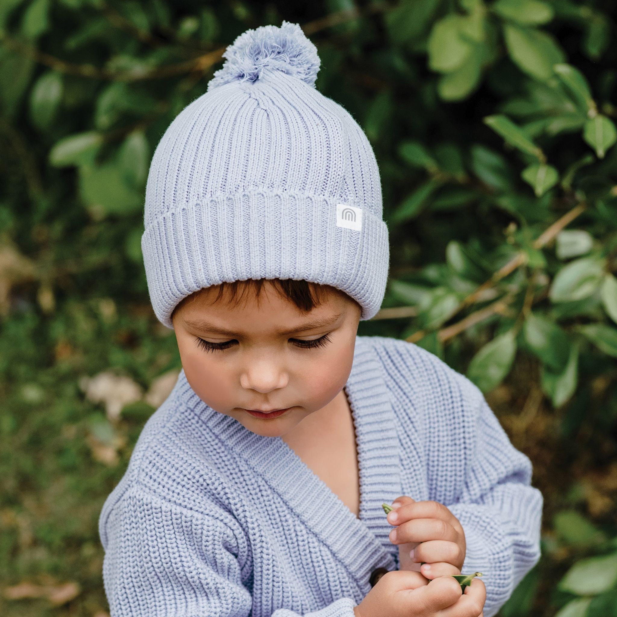 Kynd Organic Chunk Rib Knit Beanie - Sky Blue