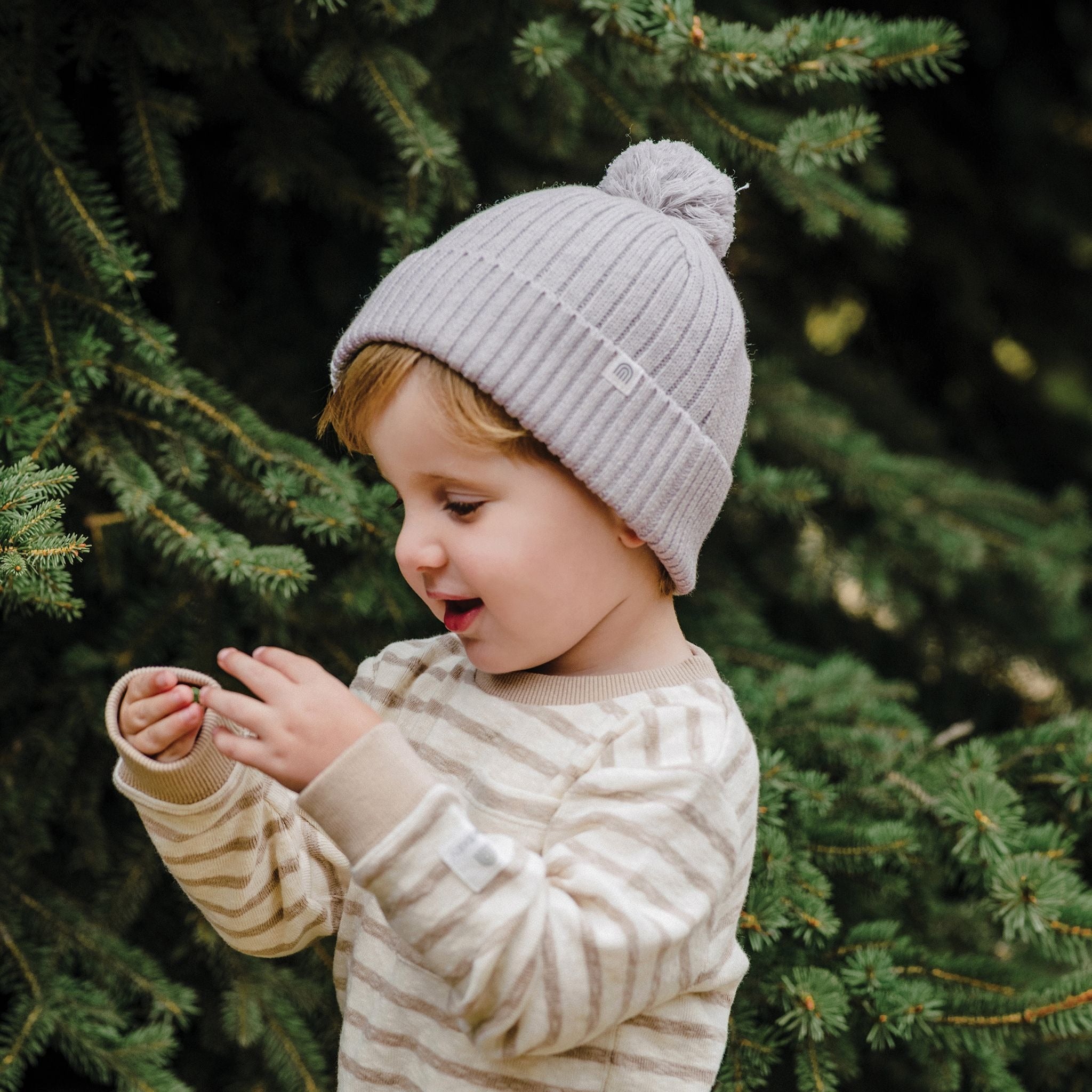 Kynd Organic Chunk Rib Knit Beanie - Snow Marle