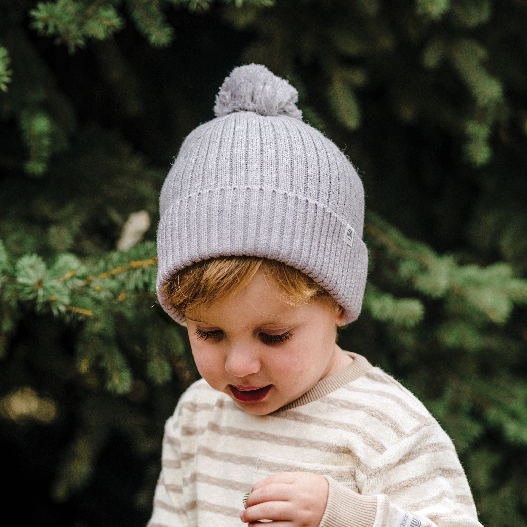 Kynd Organic Chunk Rib Knit Beanie - Snow Marle