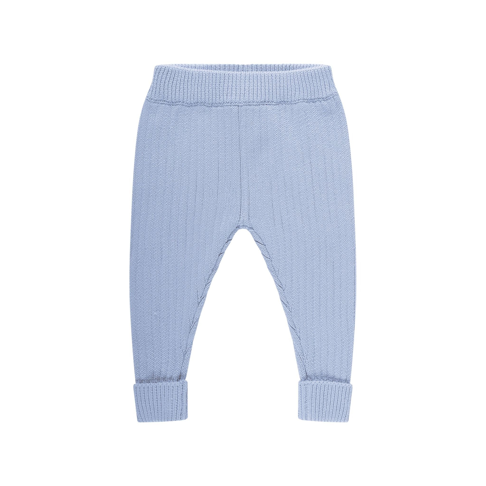 Kynd Organic Chunky Rib Knit Pant - Sky Blue
