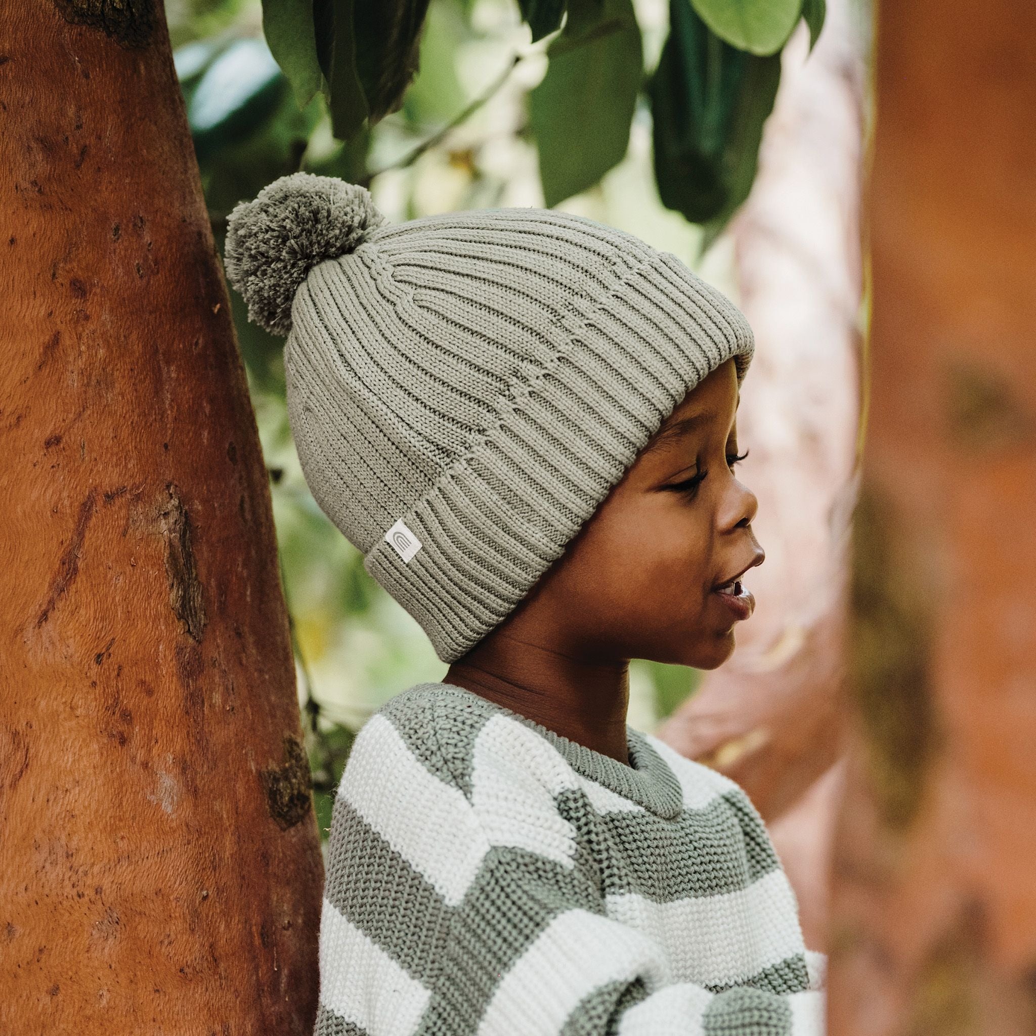 Kynd Organic Gots Chunky Rib Knit Beanie - Oatmeal