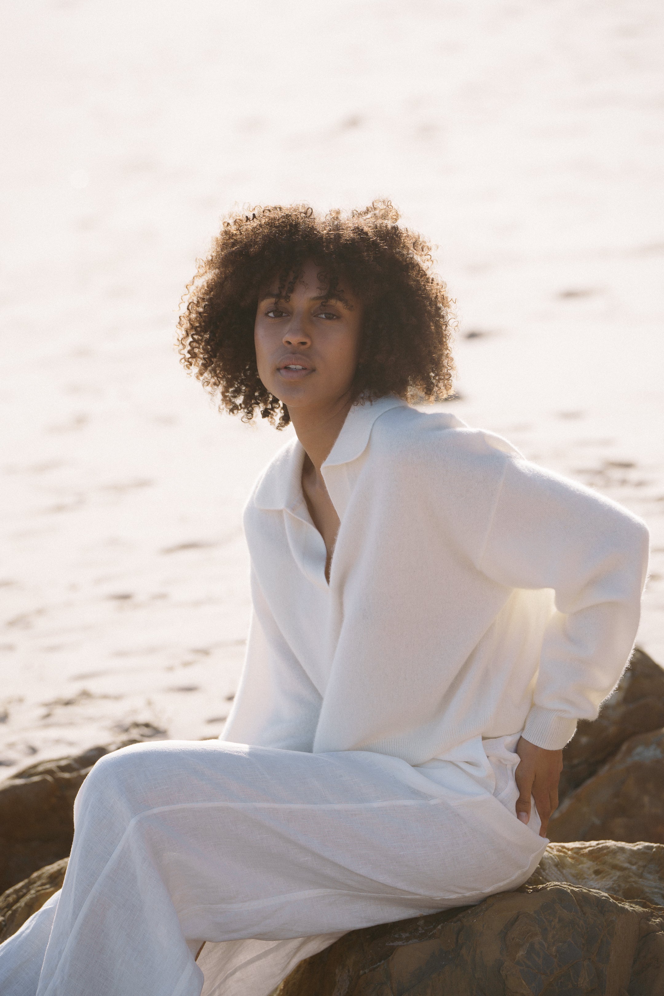Lilly Pilly Emma Cashmere Knit - Ivory