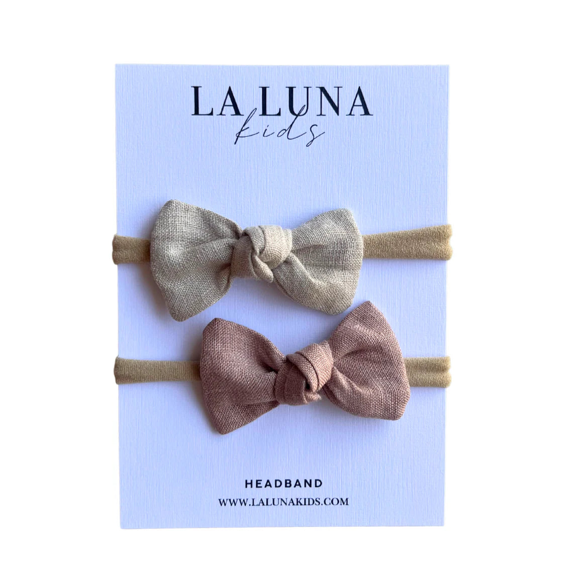 La Luna Kids 2 Pack Bow Tie Headband - Lily