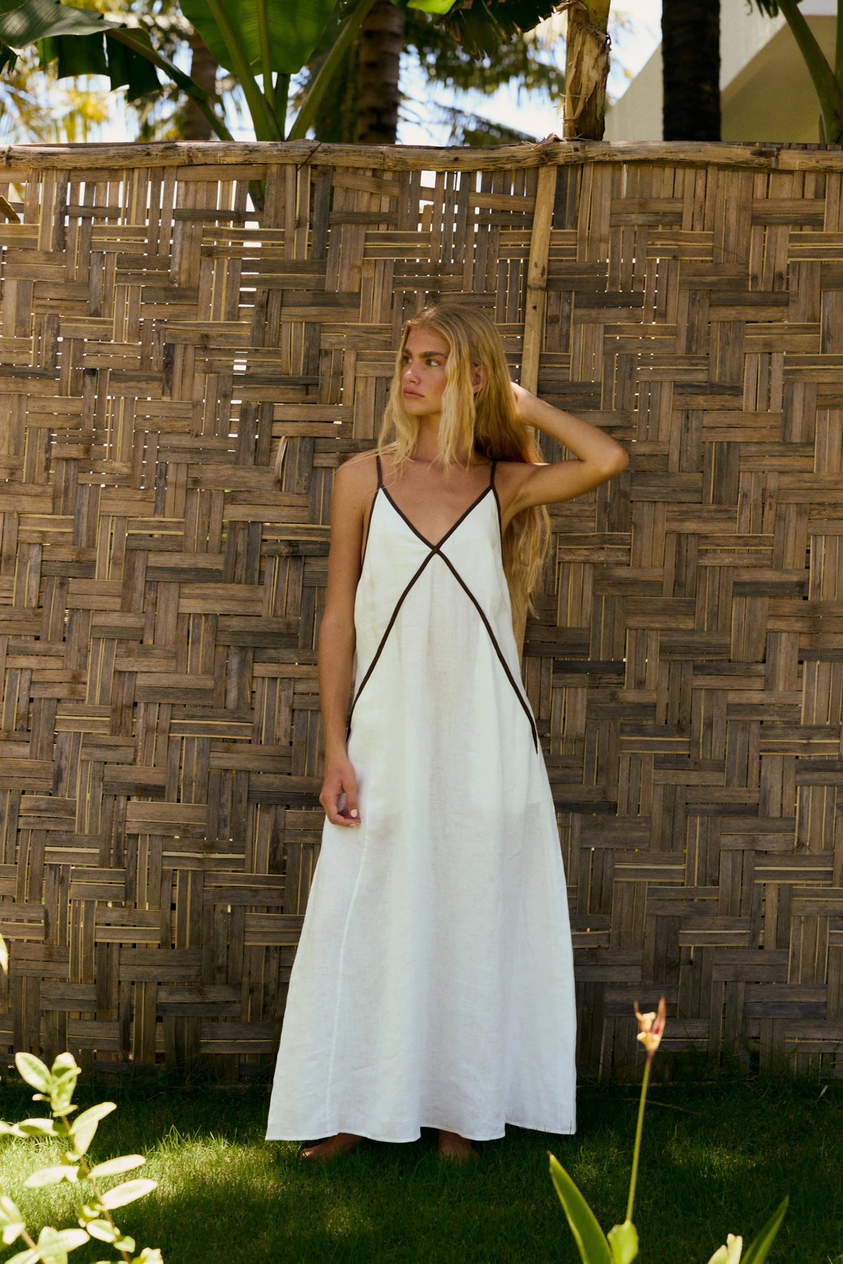 Lilly Pilly Azalea Linen Dress - Ivory