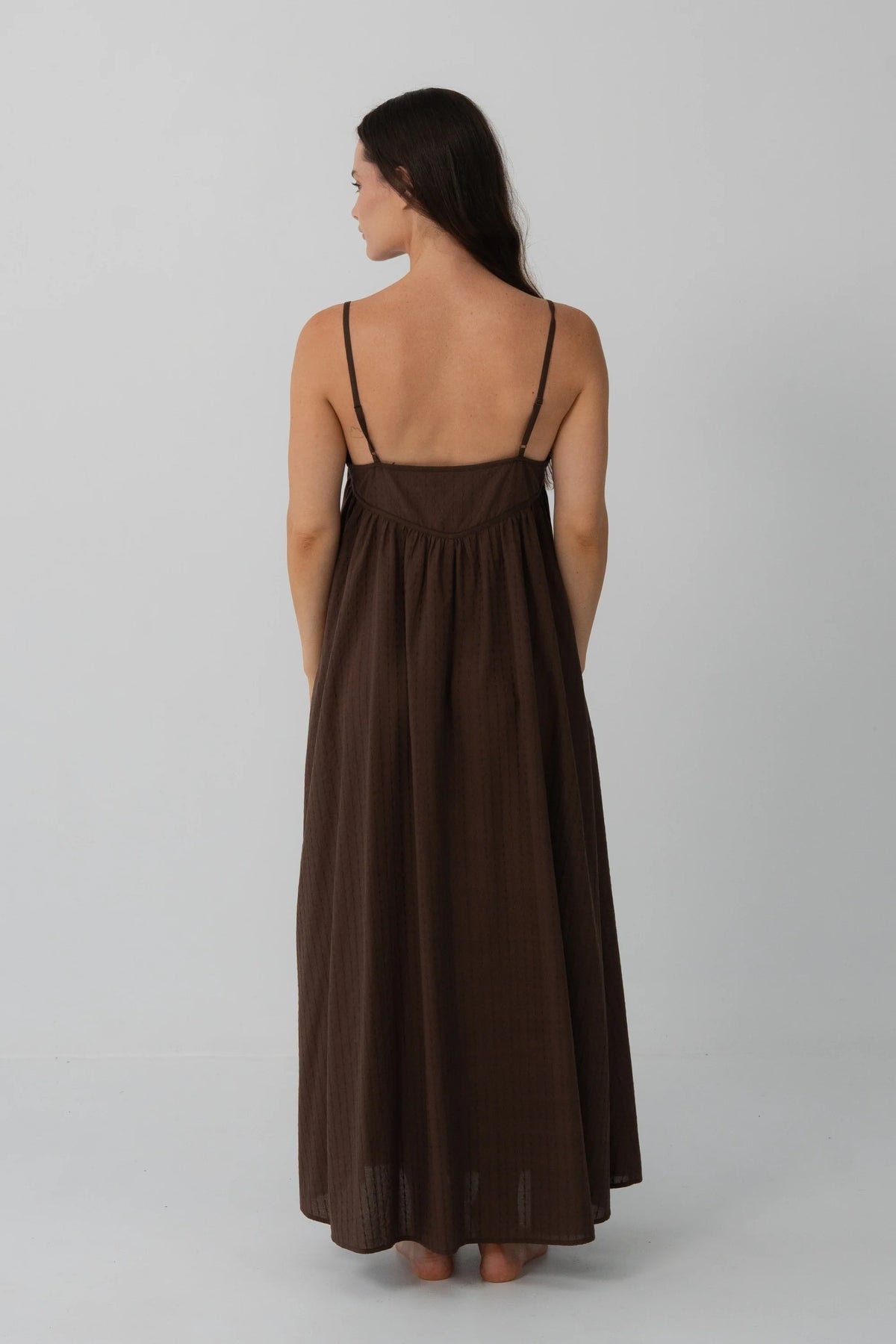 Lilly Pilly Beatrice Cotton Dress - Chocolate
