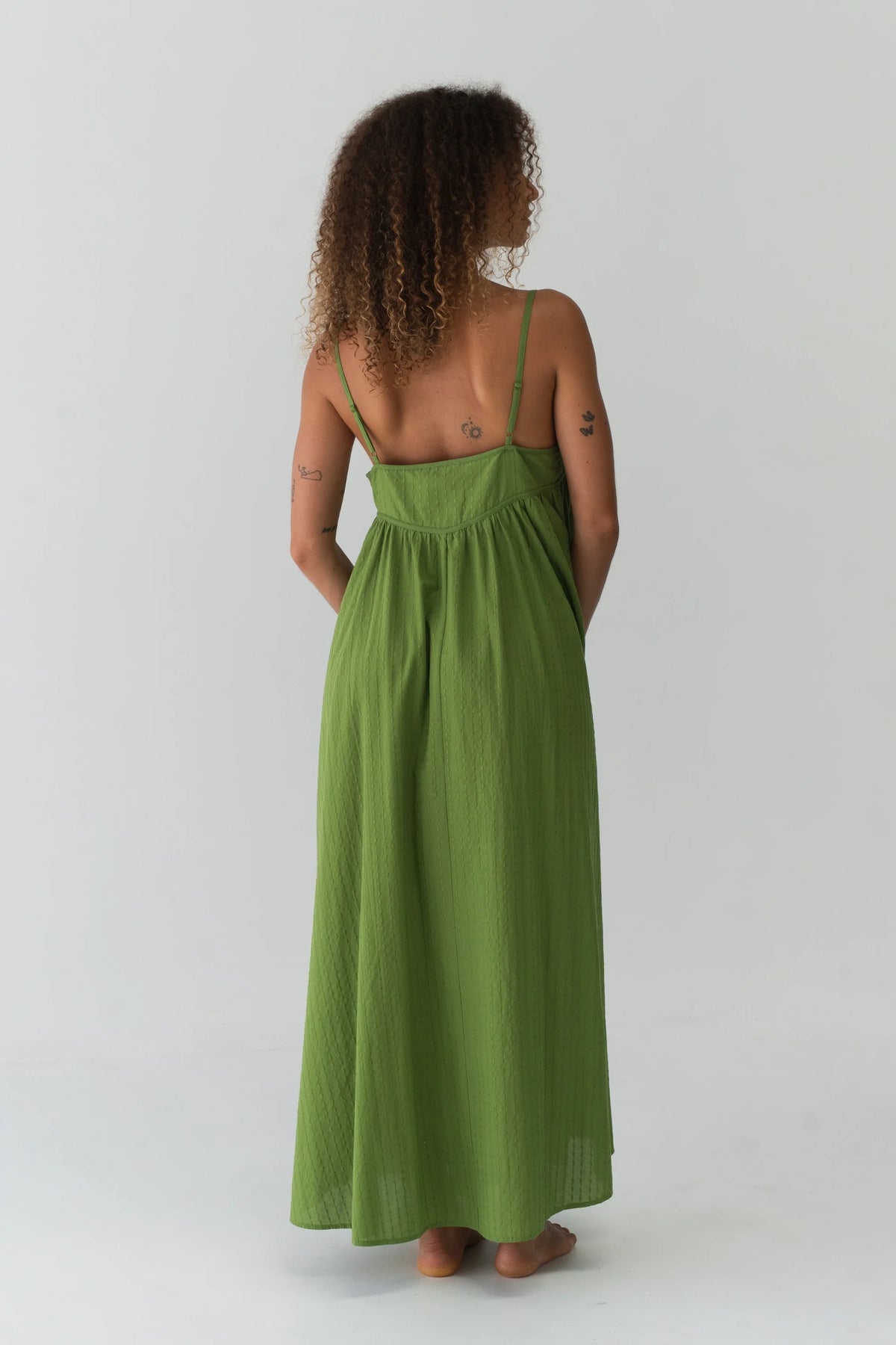 Lilly Pilly Beatrice Cotton Dress - Lime