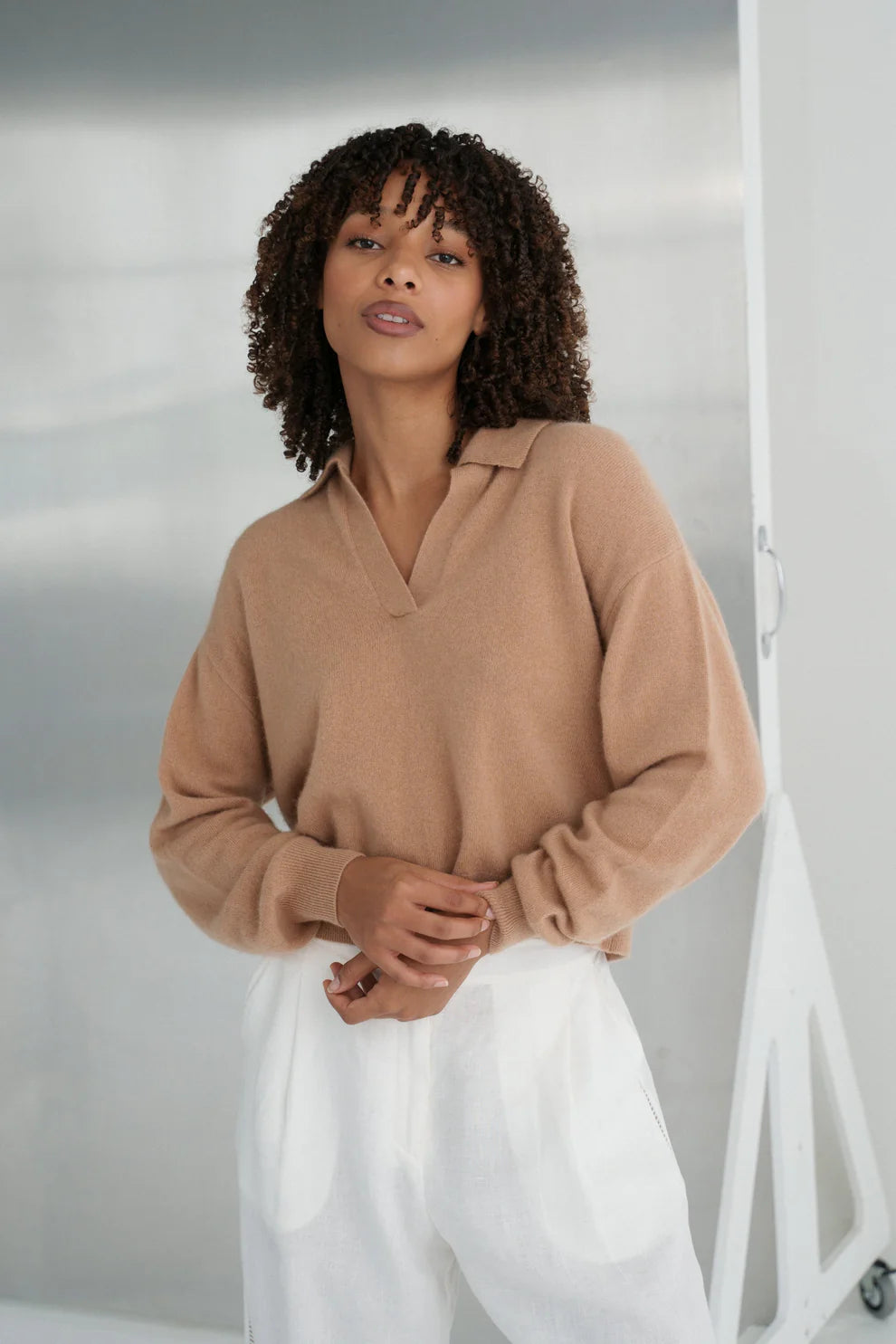 Lilly Pilly Emma Cashmere Knit - Camel