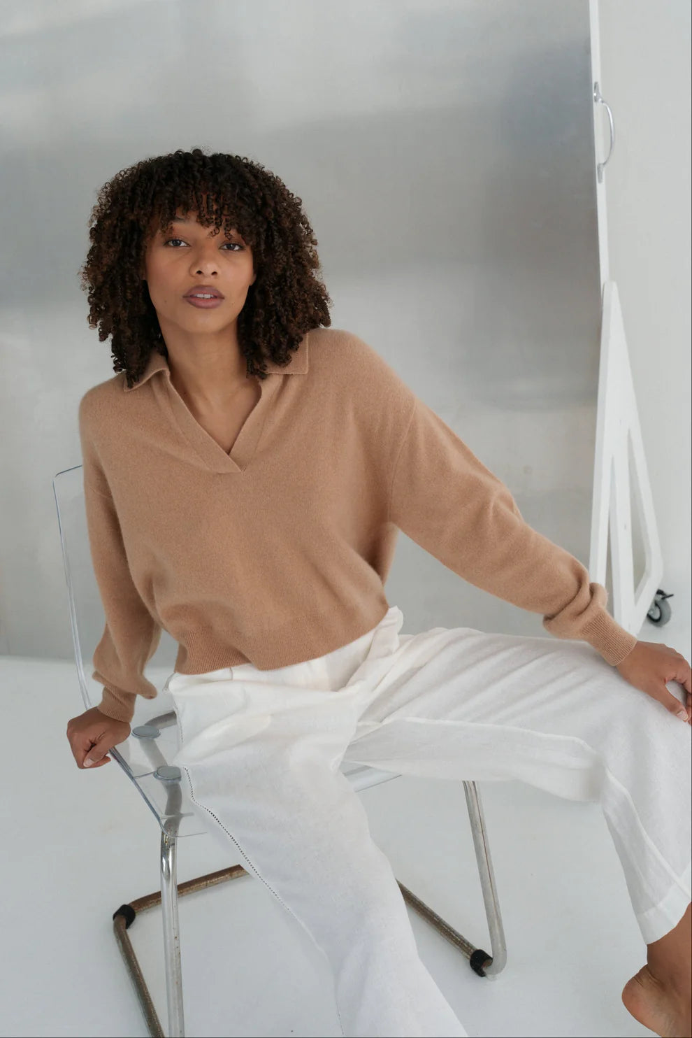 Lilly Pilly Emma Cashmere Knit - Camel