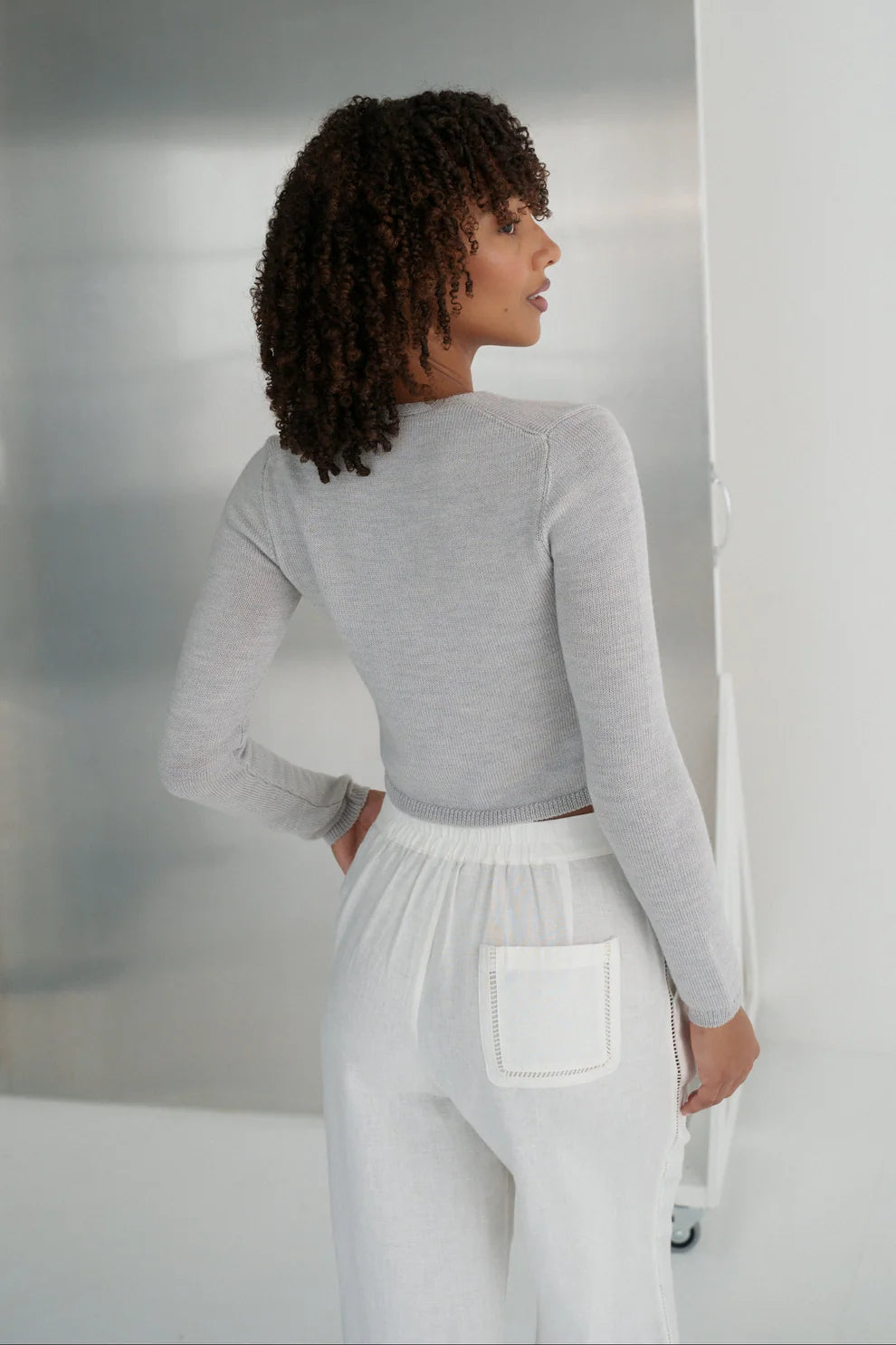 Lilly Pilly Indie Cardi Knit - Fog