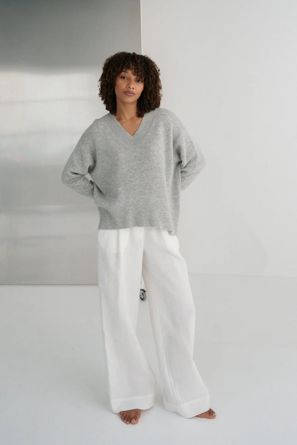 Lilly Pilly June Cashmere Knit - Grey Marle