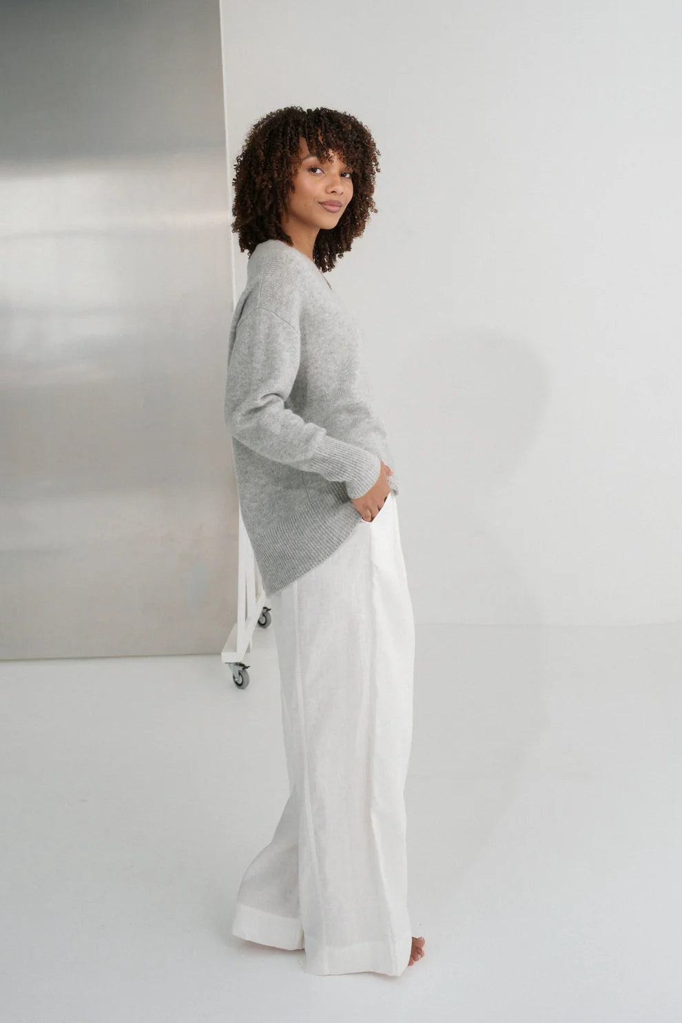 Lilly Pilly June Cashmere Knit - Grey Marle