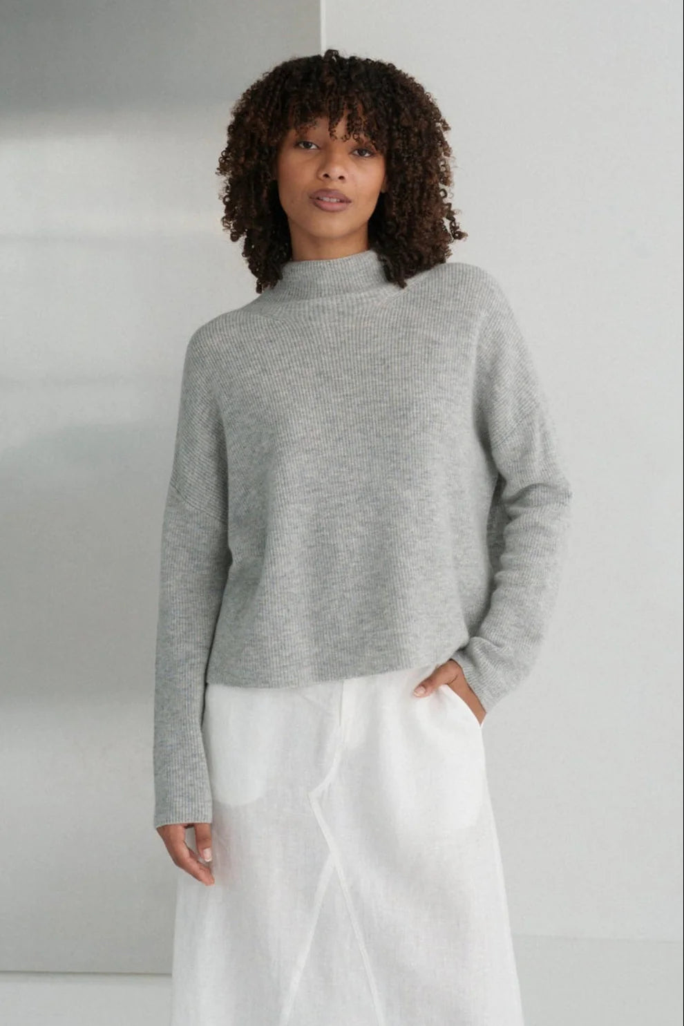 Lilly Pilly Lumi Cashmere Knit - Grey Marle