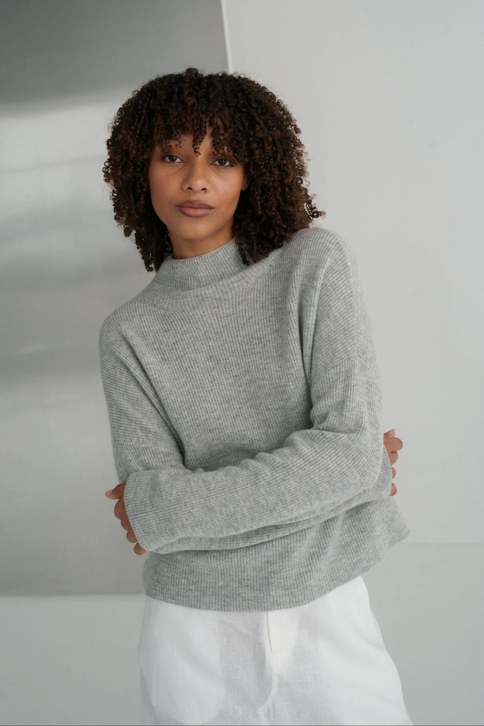 Lilly Pilly Lumi Cashmere Knit - Grey Marle