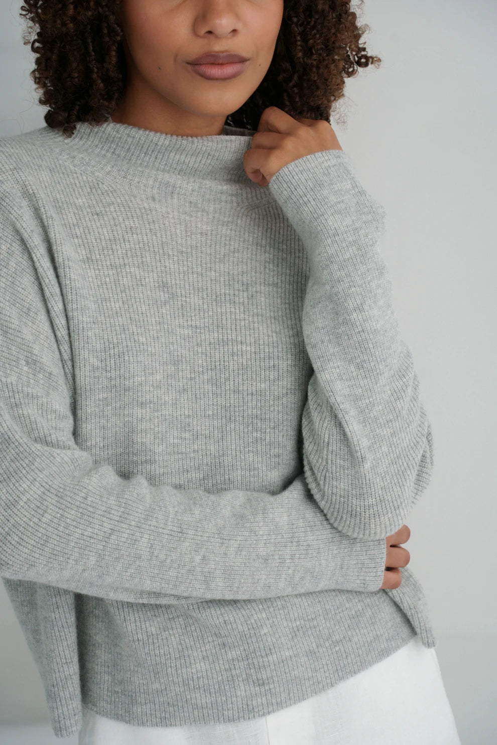 Lilly Pilly Lumi Cashmere Knit - Grey Marle
