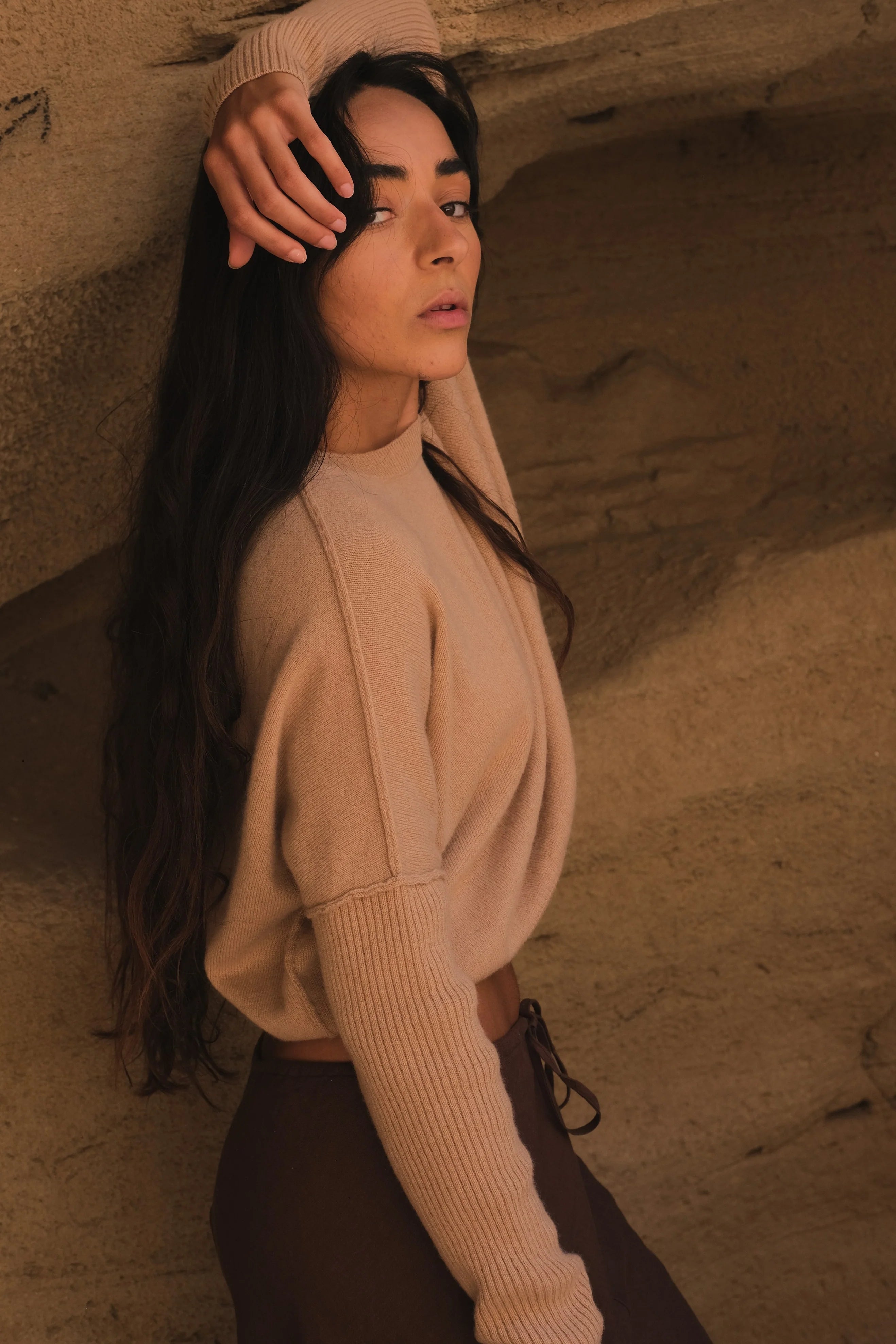 Lilly Pilly Miri Cashmere Knit - Camel