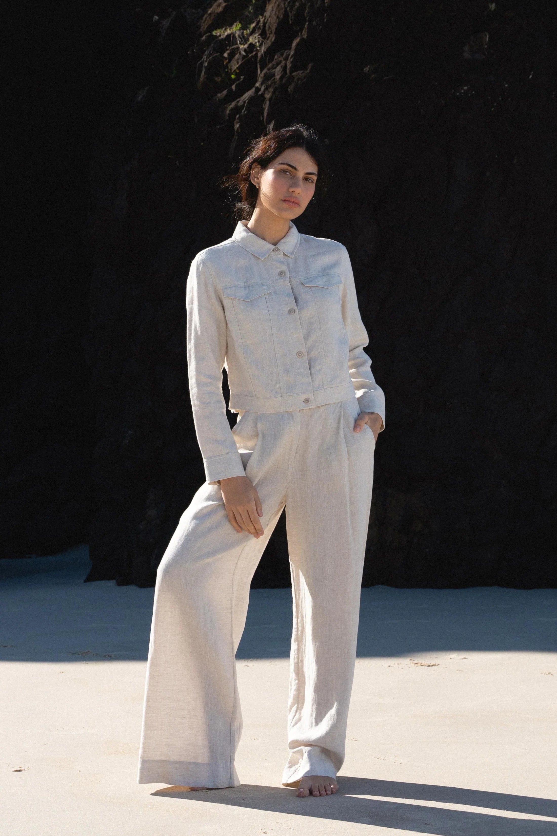 Lilly Pilly Oli Linen Pants - Oatmeal