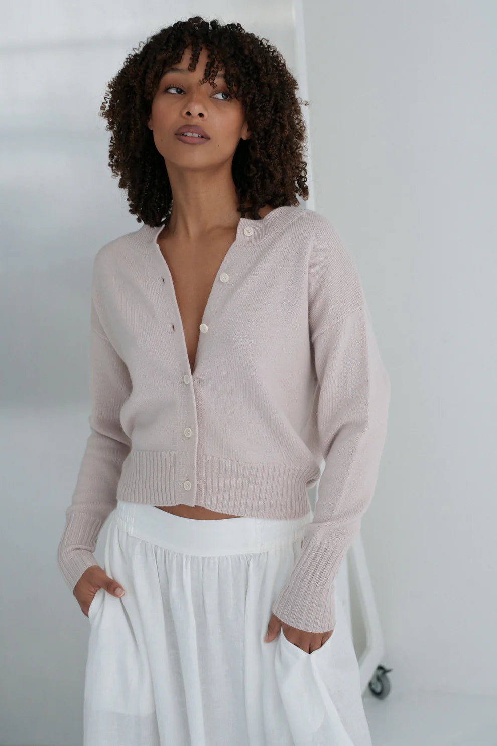 Lilly Pilly Taylor Merino Cardi - Dusty Lilac