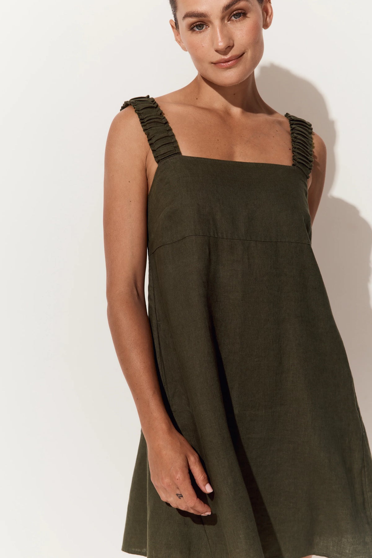Lilly Pilly Zahra Linen Dress - Khaki