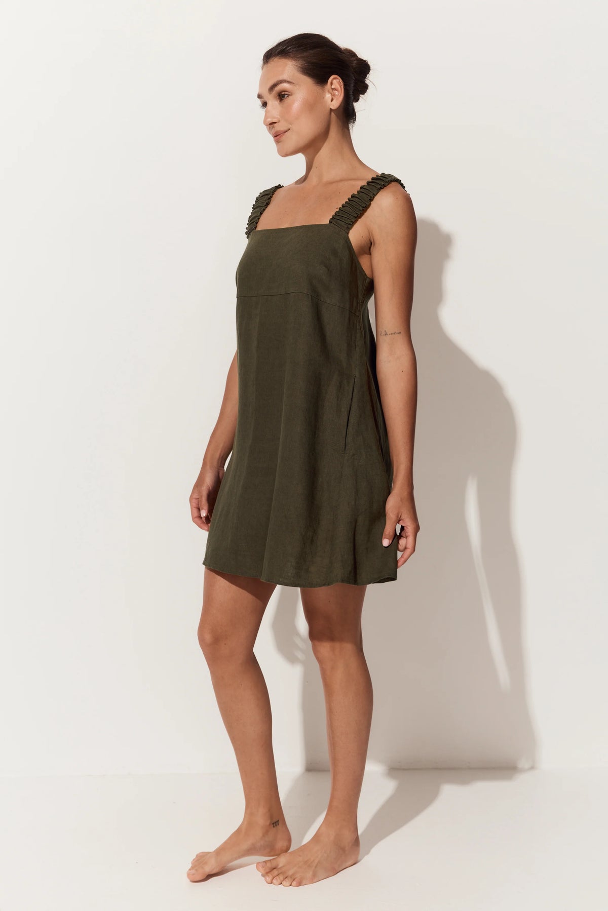 Lilly Pilly Zahra Linen Dress - Khaki