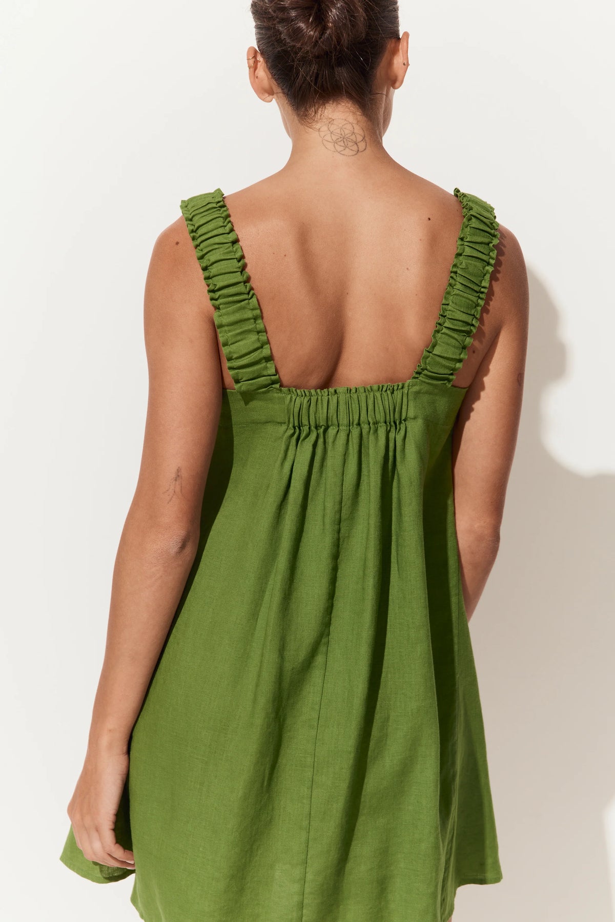 Lilly Pilly Zahra Linen Dress - Lime