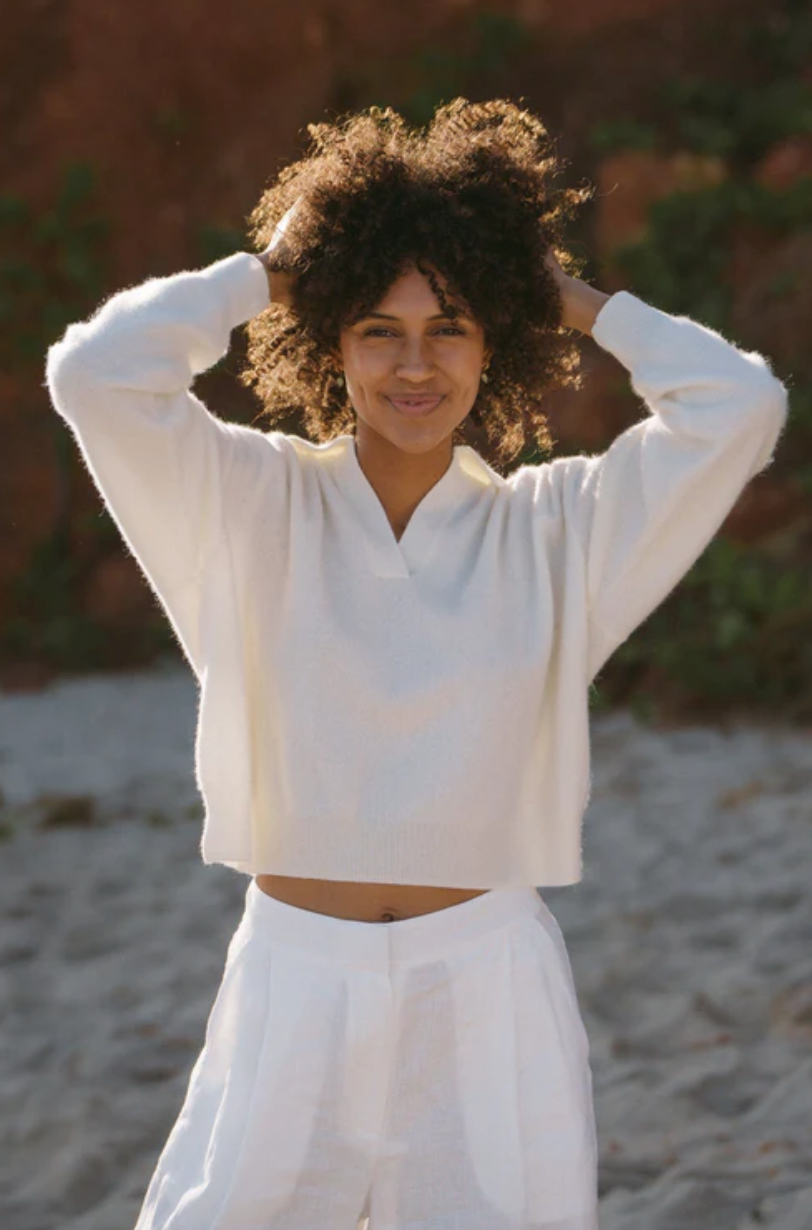 Lilly Pilly Emma Cashmere Knit - Ivory