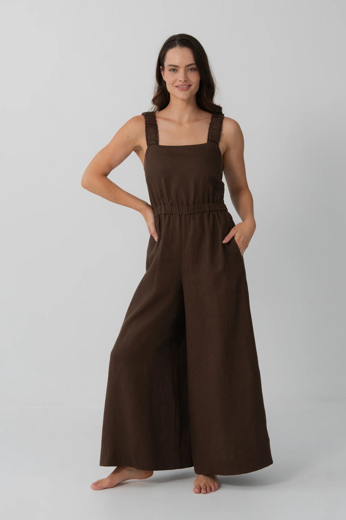 Lilly Pilly Keely Jumpsuit - Chocolate