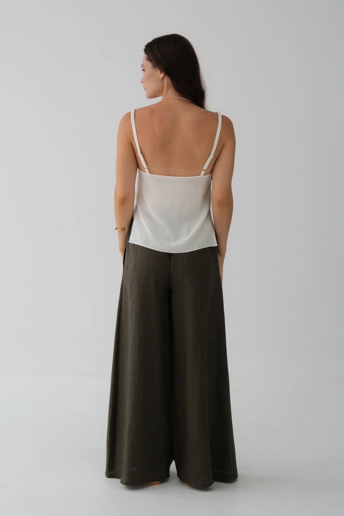Lilly Pilly Letty Linen Pant - Khaki