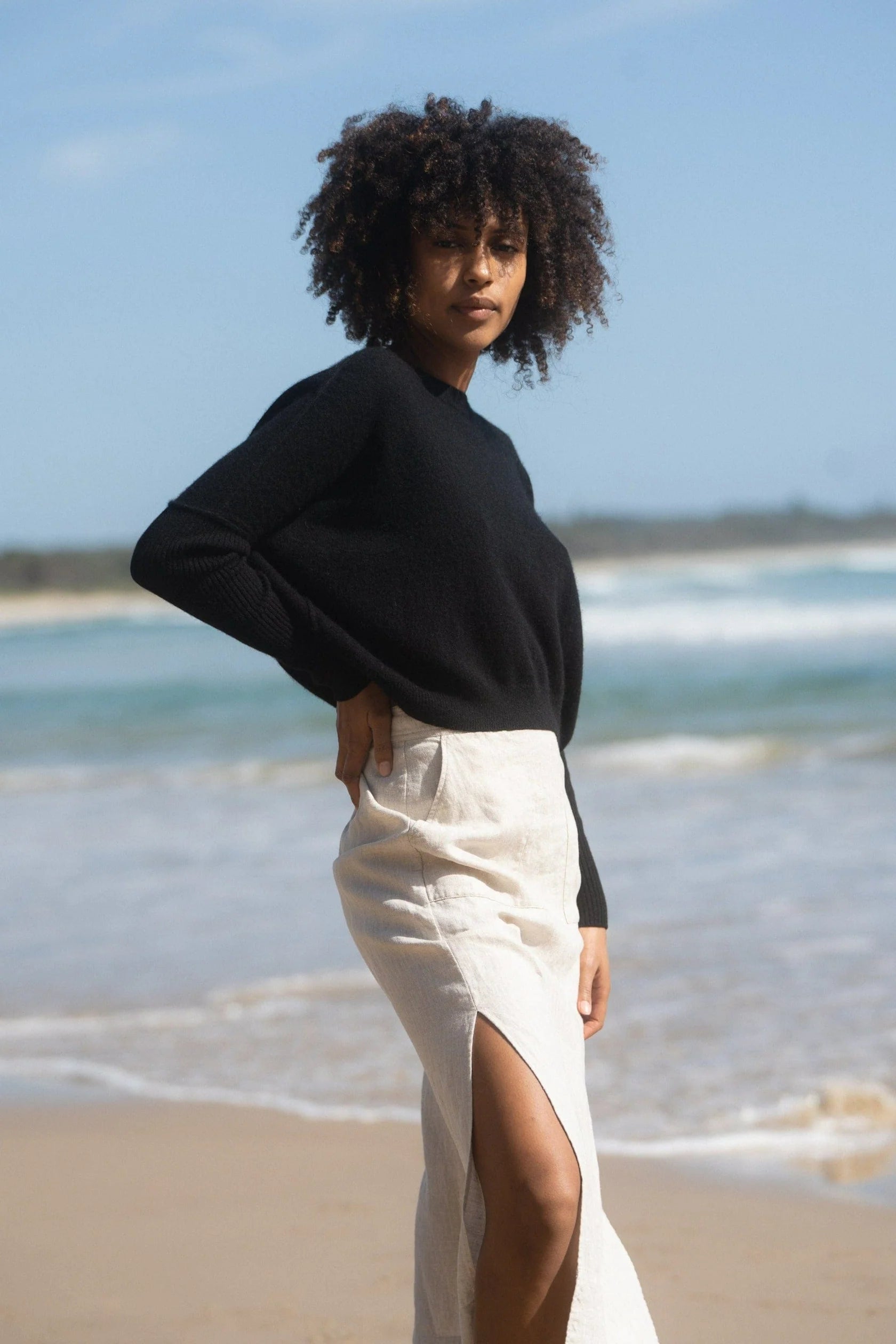 Lilly Pilly Miri Cashmere Knit - Black