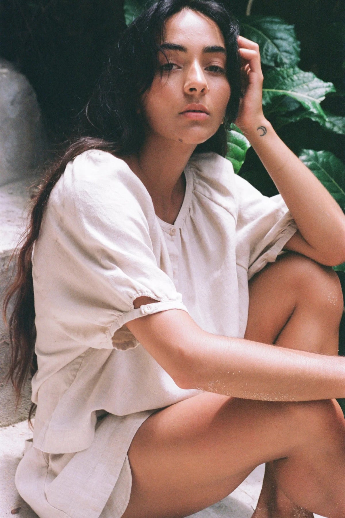 Lilly Pilly Pia Linen Top - Oatmeal