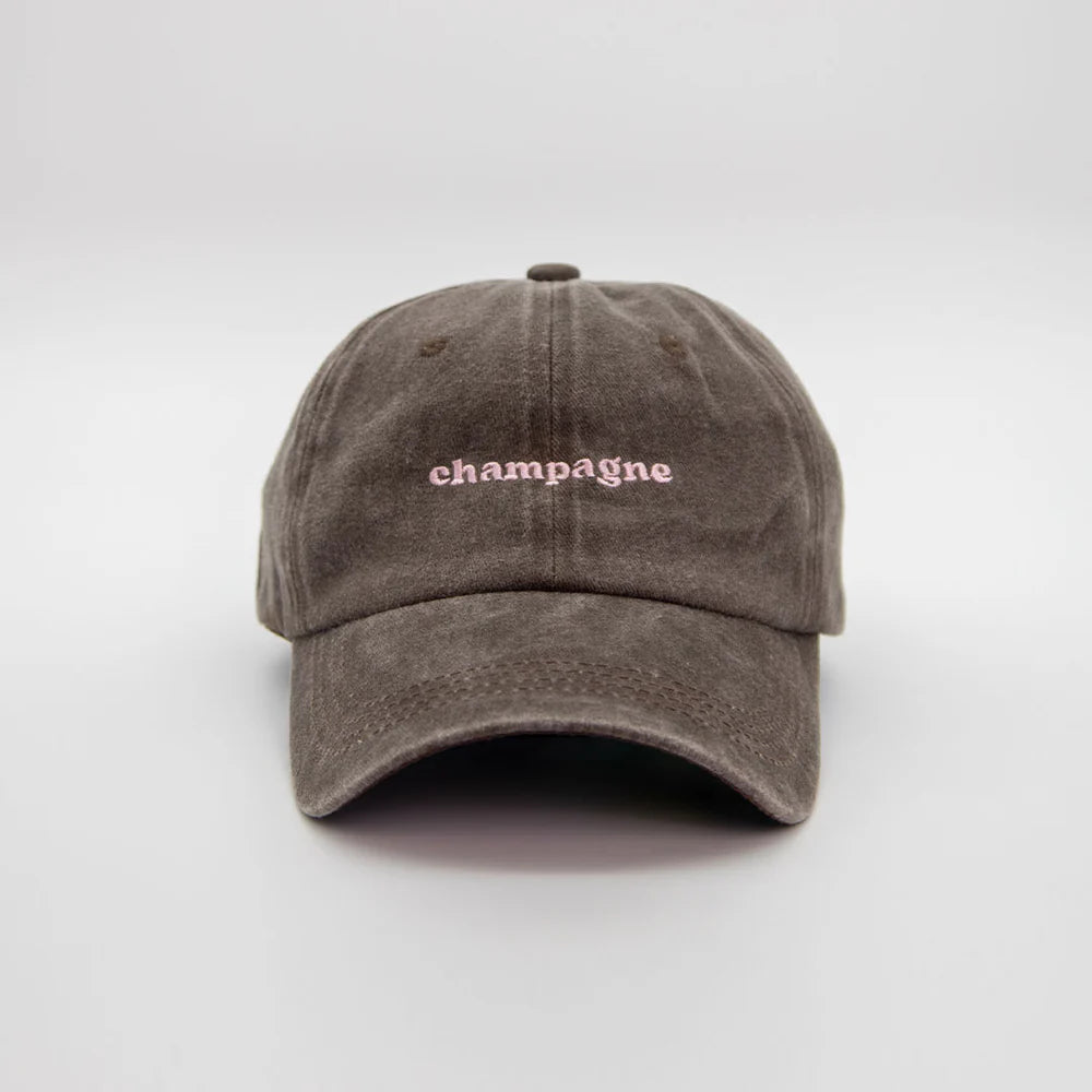 Lovefound Slogan Cap Champagne - Washed Grey