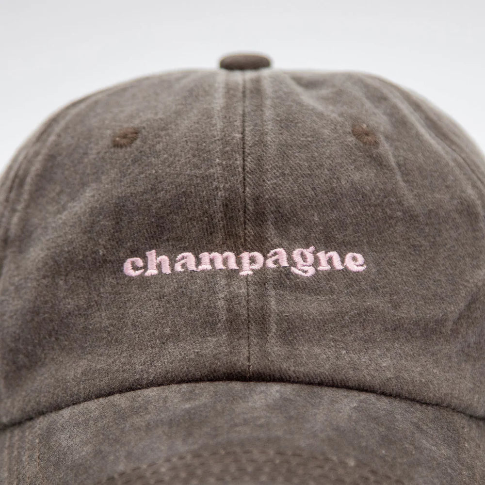 Lovefound Slogan Cap Champagne - Washed Grey