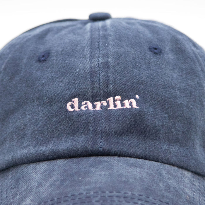 Lovefound Slogan Cap Darlin - Washed Navy