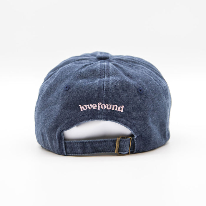 Lovefound Slogan Cap Darlin - Washed Navy