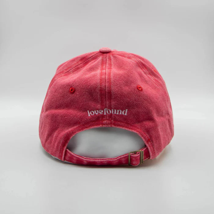Lovefound Slogan Cap Spicy Marg - Washed Red