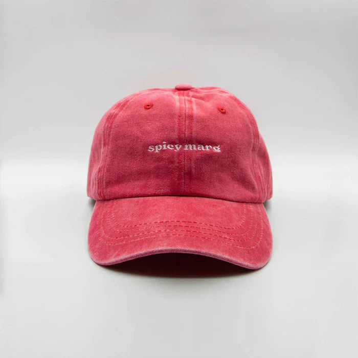 Lovefound Slogan Cap - Spicy Marg Washed Red