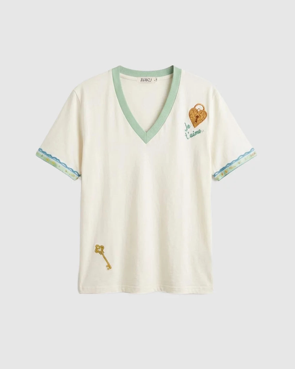 Maku Love Lock V-Neck Tee