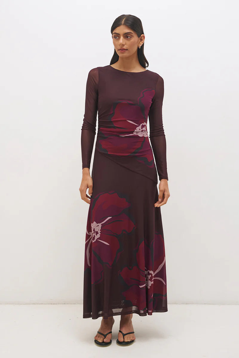 Mon Renn Lima Maxi Dress - Cherry Floral