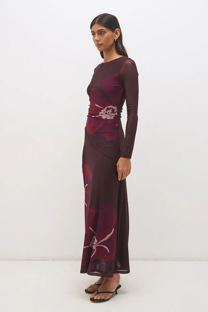 Mon Renn Lima Maxi Dress - Cherry Floral