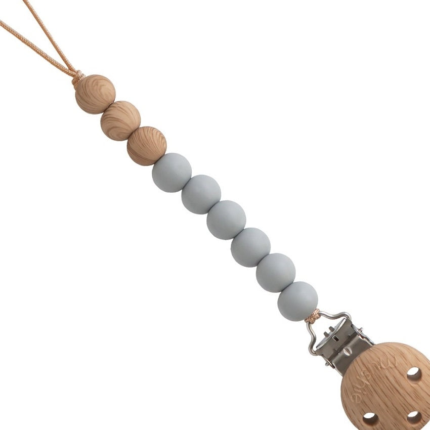 Mushie Eva Pacifier Clip - Stone