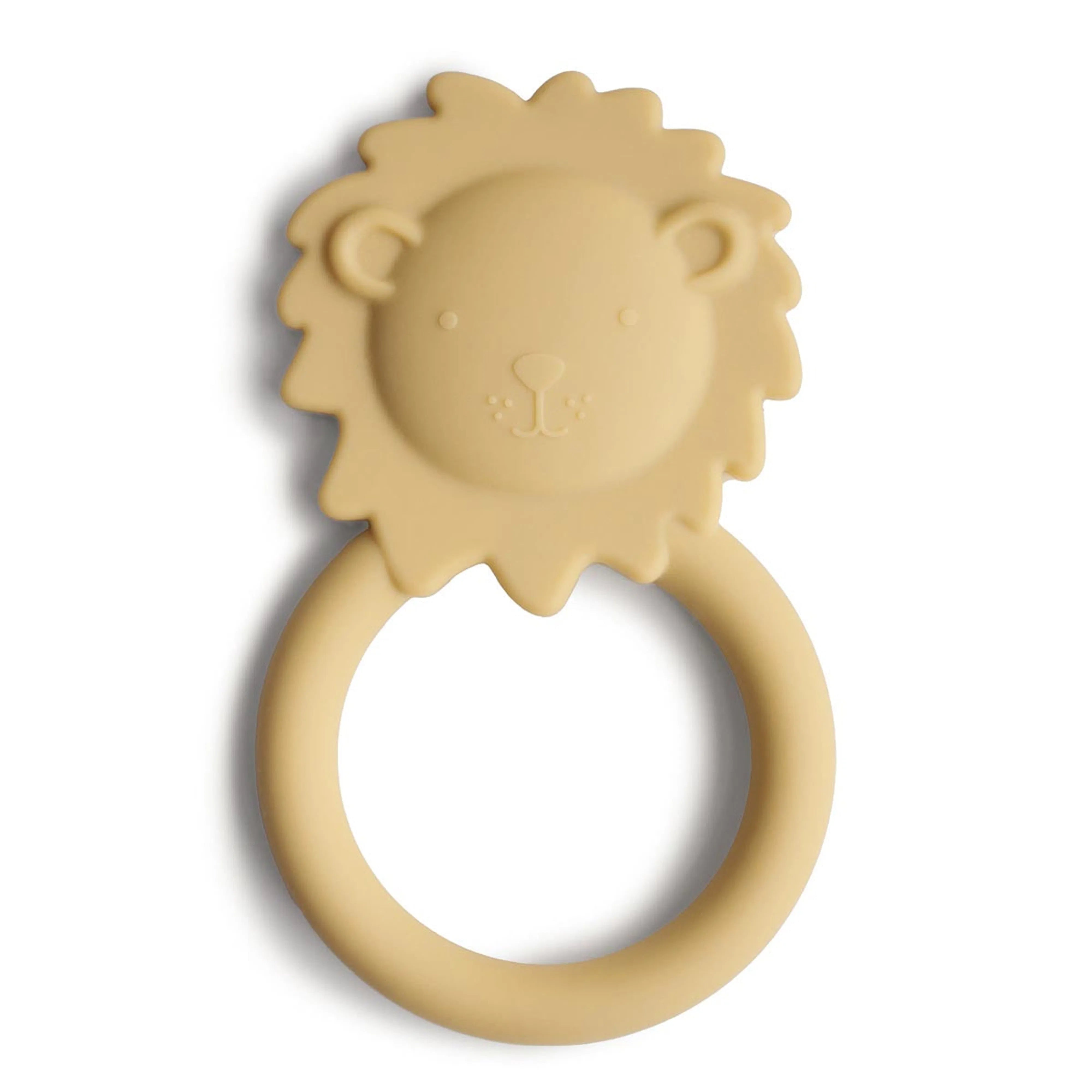Mushie Lion Teether - Pale Daffodil