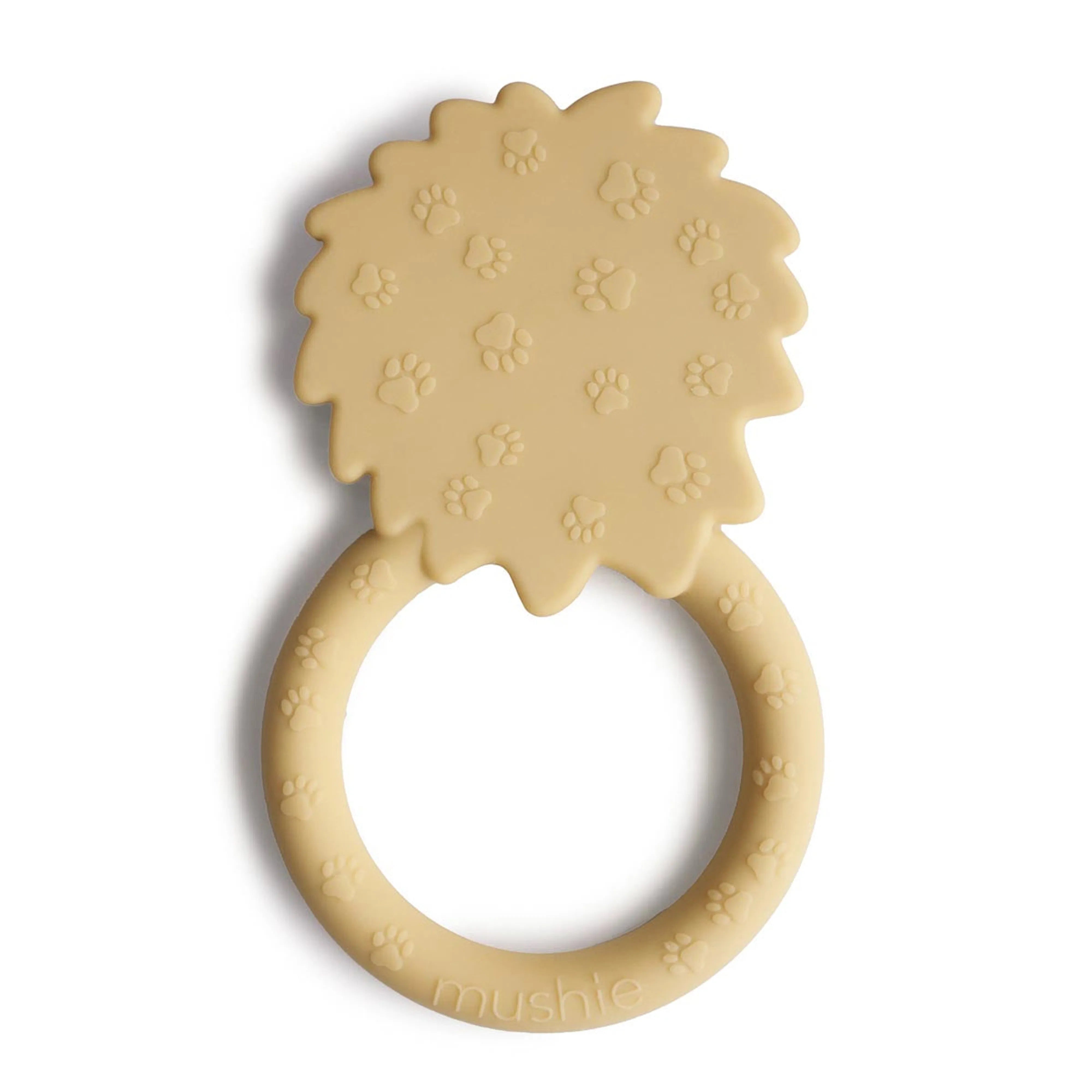 Mushie Lion Teether - Pale Daffodil