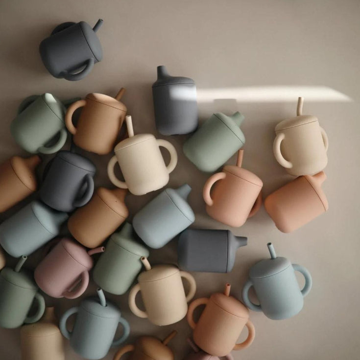 Mushie Training Cup - Cambridge Blue