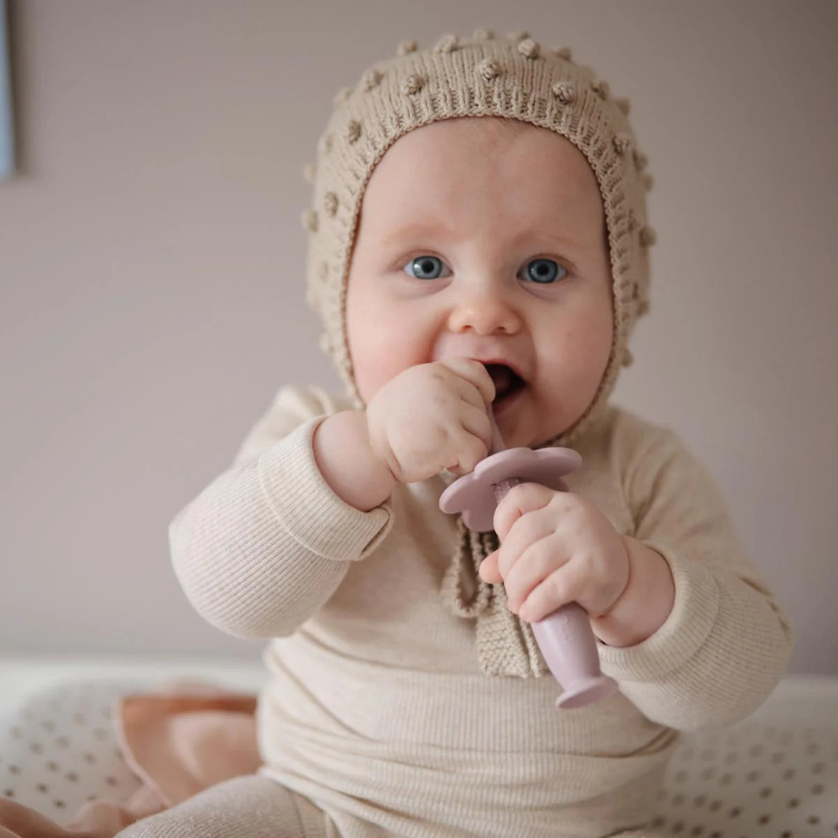 Mushie Training Toothbrush - Blush