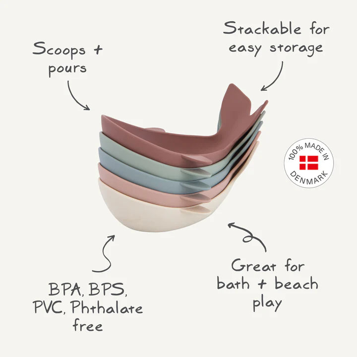 Mushie Whale Bath Stackers - Original