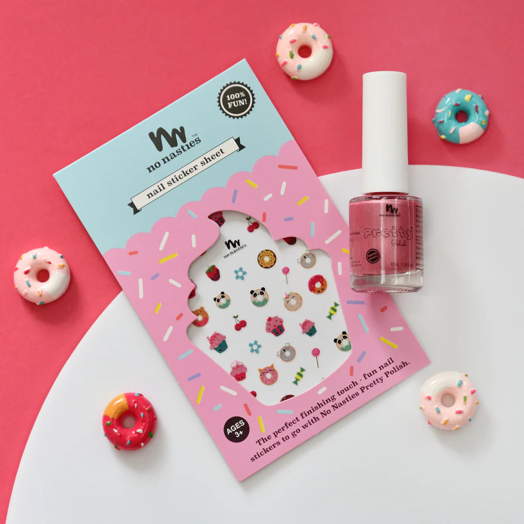 No Nasties Strawberry Cupcake Themed Nail Stickers