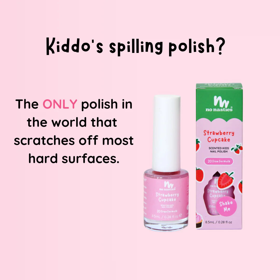 No Nasties Unscented Polish - Strawberry Cupcake